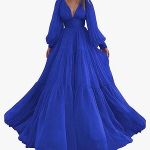 Elegant Blue Evening Gown
